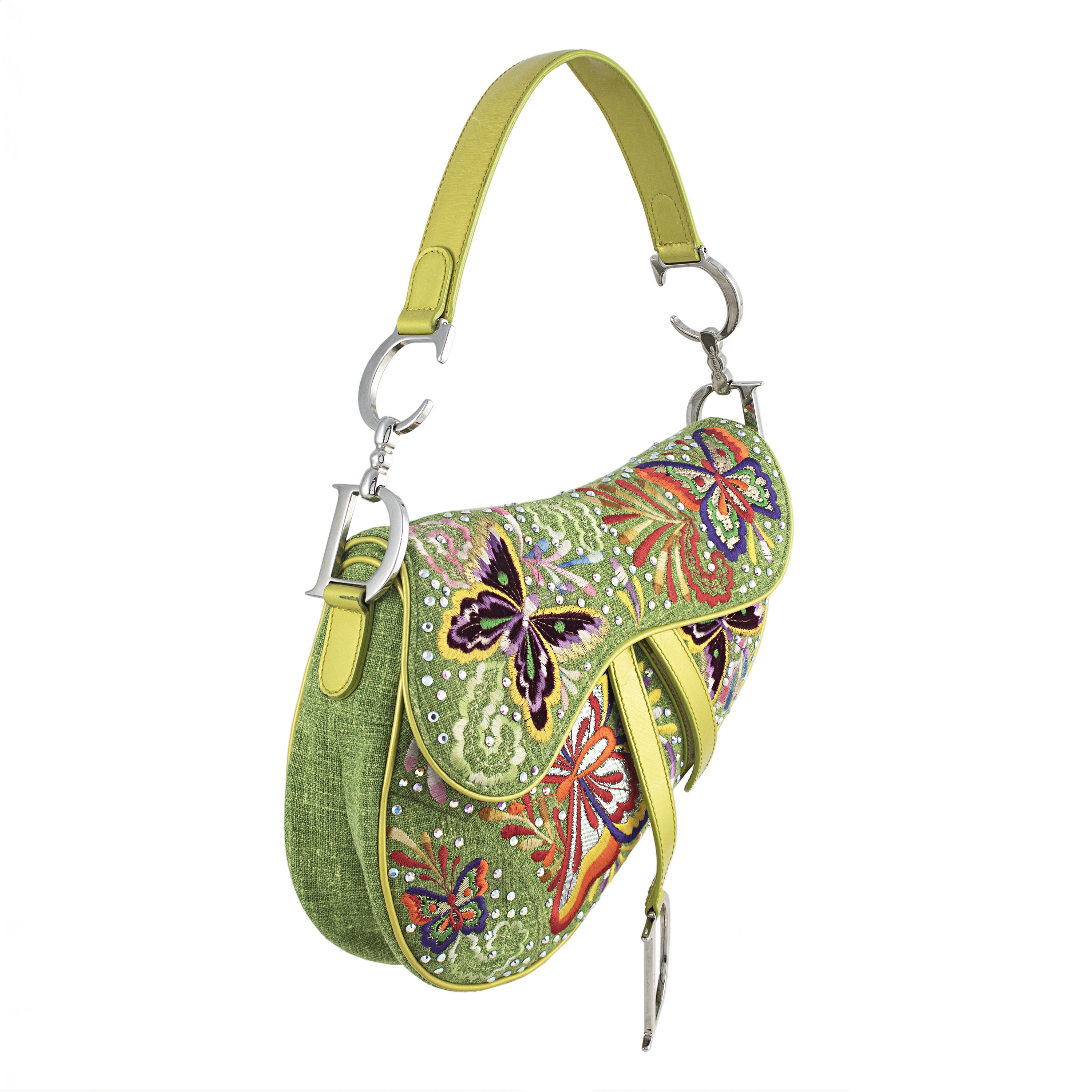 christian dior butterfly saddle bag